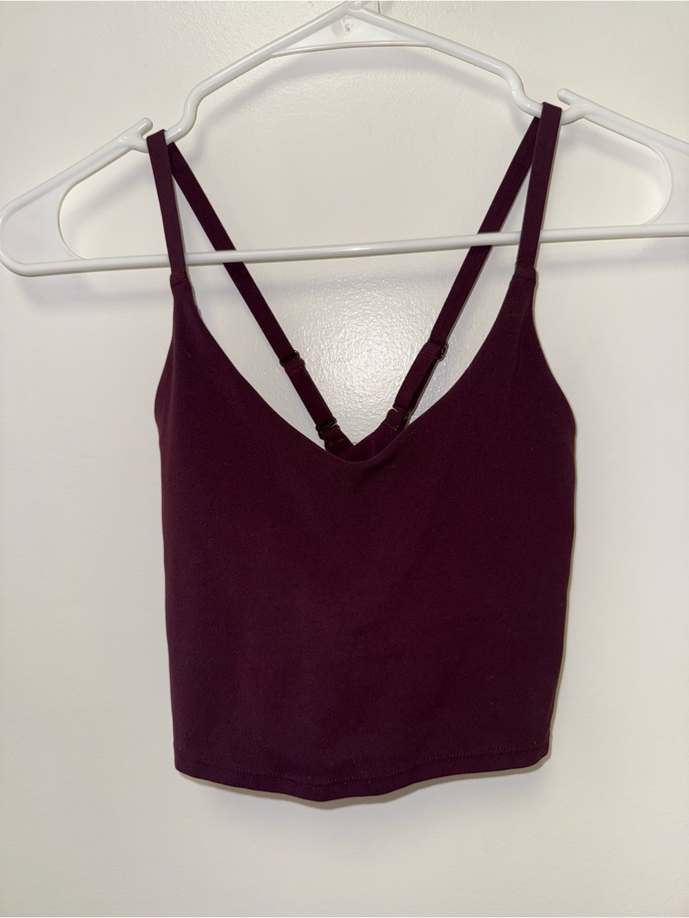 Athleta (XS) Maroon Smooth Soft Padded Cropped Tank